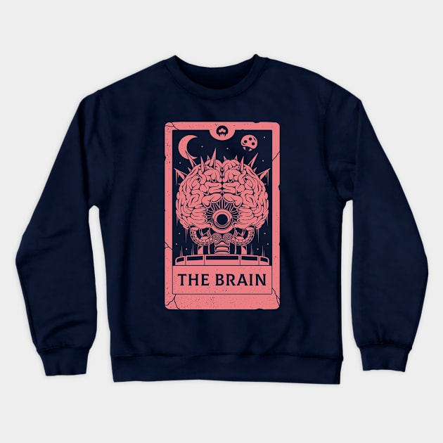 The Brain Tarot Card Crewneck Sweatshirt by Alundrart